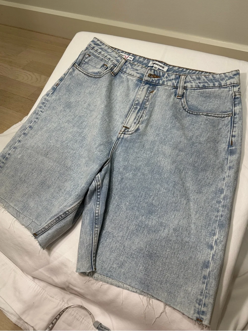 Vigoss Light-Washed Denim Cutoff Shorts